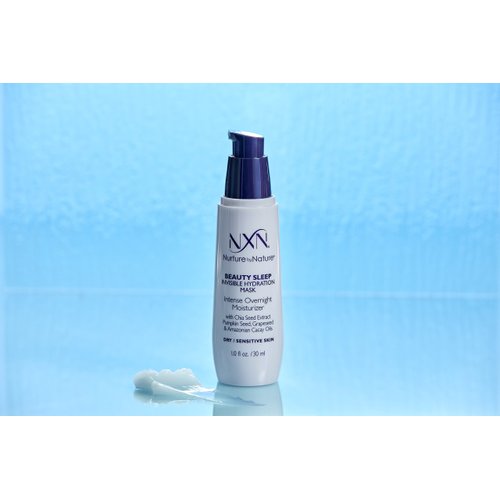 NXN Beauty Sleep Invisible Overnight Moisturizer Super Hydrating Face Mask Natural Anti-Aging Formula for Dry/Sensitive Skin, 1 Fl Oz…