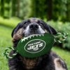 Pets First NFL New York Jets Football Dog Toy, Tough Quality Nylon Materials, Strong Pull Ropes, Inner Squeaker, NFL Team Color