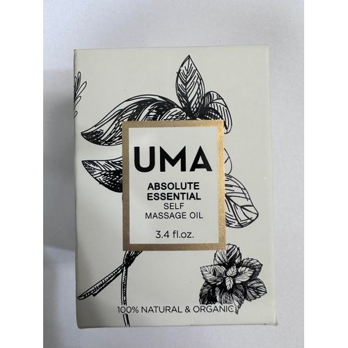UMA Absolute Essential Self Massage Oil | 100% Organic Ayurvedic Essential Oils for Relaxing Self-Care, Radiance, & Soft Skin (3.4 fl oz | 100 ml)