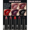 Matte Lipstick, Black Gothic Velvet Creamy Full Coverage Lip Gloss, Long Lasting Waterproof Lip Tint Stain, Non-stick Lightweight Tinted Lip Balm, Halloween Cosplay Lip Makeup for Women-05