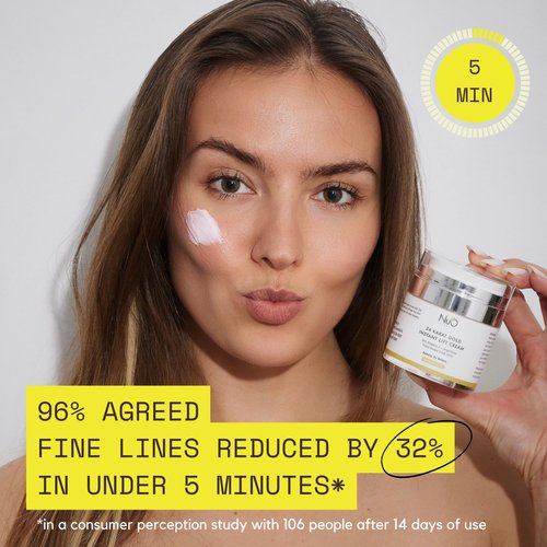 nuorganic 24k Instant Face Lift Cream - Advanced Anti-Aging Moisturizer with Plant Stem Cells for Youthful Glow - Cruelty-Free Wrinkle Cream for All Skin - Vegan Beauty Skincare, 50ml 3-Month Supply