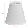 Double Mini Small White Barrel Lamp Shades Clip On Bulb, TOOTOO STAR Barrel Fabric Lampshade for Table Chandeliers Wall Floor Lamp Replacement, 3x6x5 Inch, Set of 2 (White 2 PCS Pack)