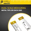 Perfect Measuring Tape All-Purpose 60 Inch Double Sided Fractional Inches and Millimeter/Centimeter Tape Measure TR-16-frac (60 inch White)