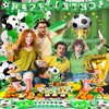 KUGUY 177 Pcs Soccer Birthday Party Decorations, Soccer Birthday Party Supplies, Soccer Party Decoration for Boy Girl Adult, Sport Football Soccer Theme Decor Include Balloon Tableware, Serve 10 Guest