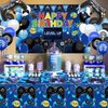 81 Pcs Video Game Party Supplies - 8th Birthday Video Game Party Decor Dinner Plates Napkins Video Game Tablecloth Forks Gaming Party Pack for Kid Boy 8th Birthday Party, Serves 20 (8th)