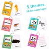 130 Flash Cards for Toddlers, ABC Alphabet, Numbers, Colors & Shapes, First Words, Animals Preschool Flashcards with Rings for Kindergarten Homeschool Supplies Educational Learning Toy Kids