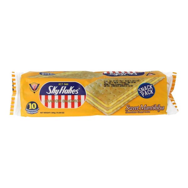 M.Y. San Cracker Sandwich Sweet Mantikilya (Sweet Butter Cream) Flavor, 300g (10.58 oz) 10 Pack
