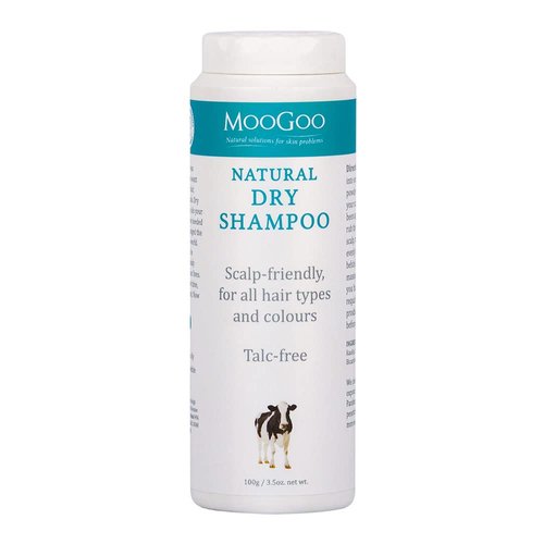 MooGoo Dry Shampoo Powder – Natural, Talc-Free, Non-Aerosol Hair Refresher & Volumiser for All Hair Types & Colours, Scalp-Friendly Formula, 100g / 3.5 oz.