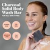 Kitsch Charcoal Soap Bar - Black Soap Bar for Detoxifying Skin | Charcoal Bar Soap for Men | Activated Charcoal Soap for Women Made in USA | Carbonic Soap Bar & Vegan Black Bar Soap for Oily Skin, 4oz