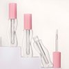 COSIDEA 30pcs Empty 2.5ml/0.08oz Pink lip gloss tubes with wand unique Wave shape lipgloss tube container small capacity for lip Tint DIY (30)