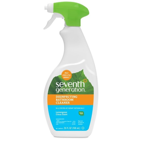 Seventh Generation Disinfecting Bathroom Cleaner, Lemongrass Citrus 26 fl oz (786 ml)