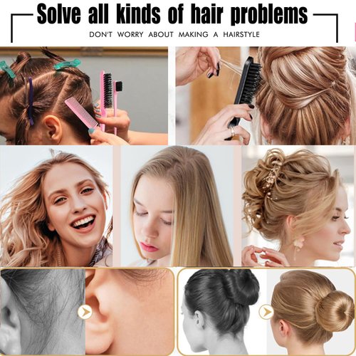 BestLand 5 Pcs Hair Wax Stick Set - Flyaways Edge Control, Hair Finishing & Styling, Gel Stick - Dance Competition Essentials (Pink)