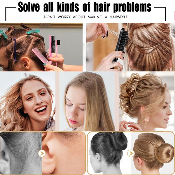 BestLand 5 Pcs Hair Wax Stick Set - Flyaways Edge Control, Hair Finishing & Styling, Gel Stick - Dance Competition Essentials (Pink)