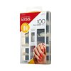 KISS 100 Full-Cover Nails, Press-On Nails, Nail glue included, 'Active Oval' Shape, Clear, Medium Size, Oval Shape, Includes 100 Nails, 3g Maximum Speed Nail Glue