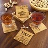 Totally Bamboo Texas State Puzzle 4 Piece Bamboo Coaster Set with Case