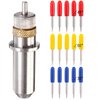 ADVcer 15pcs 30/45 / 60 Degree Vinyl Cutter Blades with Cut Blade Holder - All Purpose for GCC Vinyl Film Cutter Plotter Cutting Machines (ZEC-U1005, Dia. 2.0 mm, Offset Value 0.25mm)