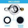 NU-SET Water Faucet Lock - Key Lock, Chrome, Rubber Material, Fits 3/4-Inch Garden Hose Bib