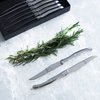 Laguiole by Hailingshan Steak knives Serrated Edge Sharp Light Premium Dishwasher Safe Stainless Steel knife set of 8 Silverware with Gift Box