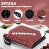 Trading Card Binder with Sleeves, 4-Pocket Football Card Binder Premium 440 Double Sided Pocket PU Card Collection Binder, Display Case with Football Card Sleeves Card Holder Protectors Set