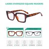 Eyekepper Stylish Reading Glasses Women - Oversized Square Readers Tortoise +0.75
