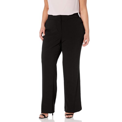 Briggs New York womens Women's Perfect Fit Pants, Black, 20w Dress Pants, Black, 20 US
