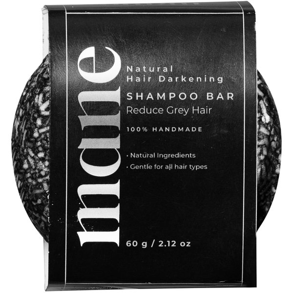 Black Soap for Gray Hair (60g) - Reverse Shampoo Bar For Men - Hair Darkening Shampoo Bar - Gray Hair Bar for Stronger & Shinier Hair - Hair Soap Bar