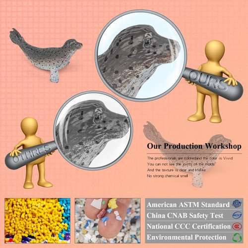 BRETOYIN Mini Fish Figurines Set 6PCS Whale Bath Toys Figure Whale Ornament for Kids Toddlers Preschool Educational Playset