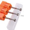 MZCMSL 3pcs 5mm Ball Head Cuticle Clean Drill Bits, Diamond Burrs Nail Bits for Manicure and Pedicure