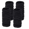 50 PCS Black Hair Ties Hair Elastic Band for Thick and Curly Hair Ponytail Holders for Women or Men