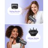 Wavytalk Hair Dryer with Diffuser 1875W Ionic Blow Dryer for Fast Drying with Concentrator Lightweight, Purple.