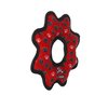 TUFFY-World's Toughest Soft Dog Toy-Ultimate Gear Ring-Squeakers-Multiple Layers.Made Durable,Strong&Tough.Interactive Play (Tug,Toss & Fetch). Machine Washable & Floats (Regular 2 Pack, Red Paw)