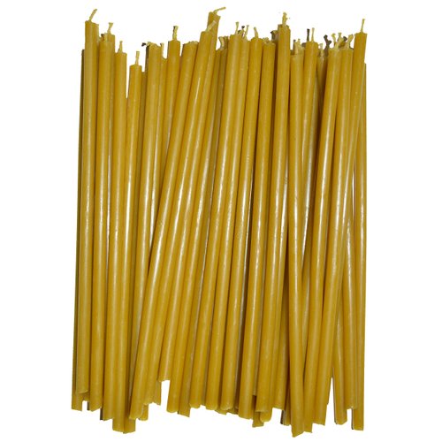 KESIS 40 Candles Made from Natural Wax (Length 6.7 inches, Diameter about 0.2 inches) Beeswax Candles for Candlelit Dinners, Churches, Festive Cakes and Home Decor