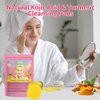 Turmeric Cleansing Pads,Deep Cleansing Helps Balance Skin Turmeric Glow Wash Facial Exfoliating Scrub Sponges.(40 Pcs) ﻿