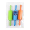 STOBOK Children Rolling Pin Plastic Clay DIY Dough Tools Kit Extruder Tools 3pcs (Random Color)