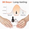 modelones Hema-Free Gel Base and Top Coat Set, 2 Pcs Clear Glossy Gel Top Base Coat No Wipe Long Lasting for Gel Polish, Acrylic Nails Soak Off Nail Lamp Nail Art Home Salon Manicure