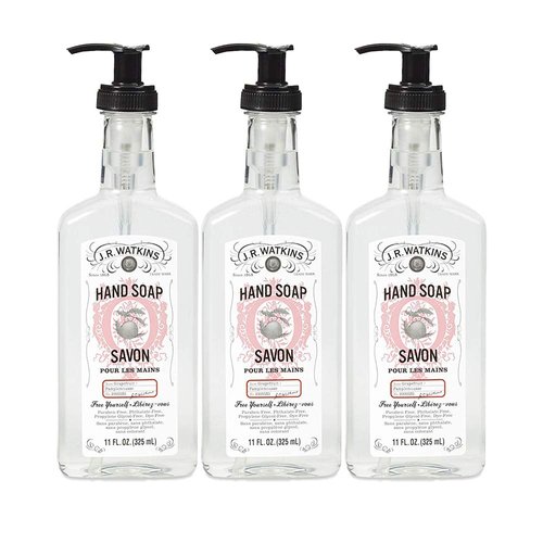 J.R. Watkins Liquid Hand Soap, Grapefruit, 11 Fl Oz (Pack of 3)