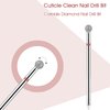 WLLHYF Nail Drill Bits, Ball Shape Nail Cleaner Professional Stainless steel Cuticle Clean Nail Salon Supply Shape Remove Tools for Dead Skin Nail Gel Nails Polishing