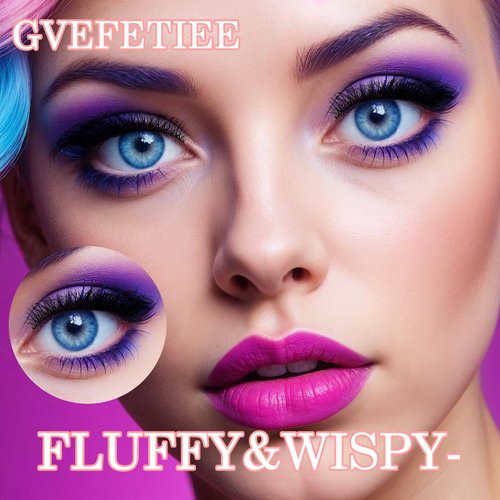 7 Pairs Fox Eye Lash clusters False Lashes Balck Fluffy Lashes Faux Mink Cluster Lash Extensions Volume Lashes Dramatic Cat Eyelashes for Women Girls