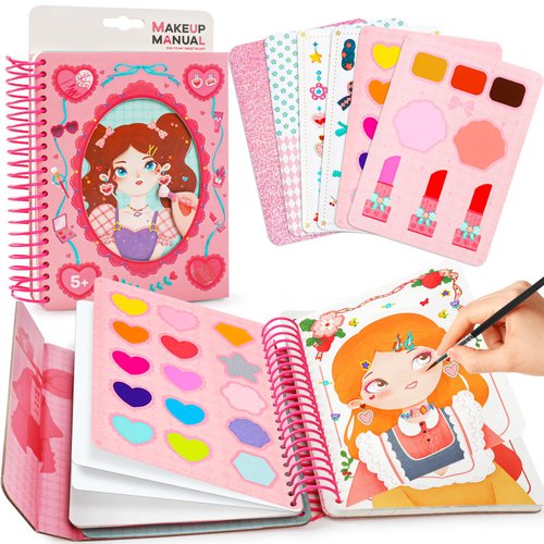 ROOCHKD Arts & Crafts Makeup Toy, Watercolor Painting Coloring Book Class Travel Activity Art Party Favors Birthday/Thank You/Exchange Gifts for Kids 3+, Gifts for New Year X-mas Stocking stuffers