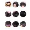 HIKYUU Darkest Black Human Hair Bangs - Thin and Neat Clip-in Temple Hair Extensions for Women - Stylish Fashion Accessory