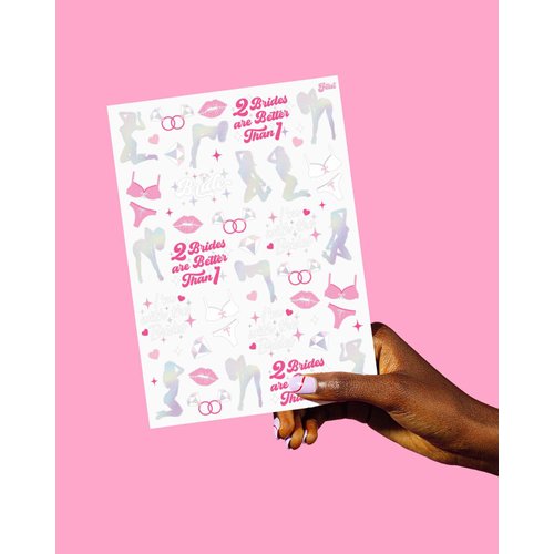 xo, Fetti Bachelorette Party Temporary Tattoos - 60 Styles | Female Dancer Stripper Bach Party Decorations, LGBTQ Bridal Shower Gift, Engagement Party, Bridesmaid Favors, Bride Pride Accessories