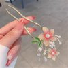 Metal Flower Hair Stick,2 PCS Floral Hairpin Hair Chopsticks Hair Clip Chignon Pin Hair Decor Hair Accessories for Women Girls 036