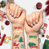 xo, Fetti Christmas Decorations Temporary Tattoos for Kids - Merry Christmas Party Favors, Stocking Stuffer, Christmas Eve Gift, Xmas Tree + Lights, Santa, + More
