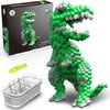 KADELE Fun Dinosaur Building Set 421PCS, Green T-Rex Creative Educational Toys Boys Girls 8+, Animal Figures Building Kit Model Jurassic Dino Blocks Toy Dispaly Present for Kids & Adults