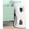Power Strip Surge Protector 10Ft - Wall Mount, Flat Plug, Long Extension Cord with Multiple Outlets, 9 Wide Spaced Outlets and 3 Side Design, Overload Protection for Home Office Dorm Black