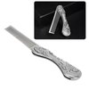 Foldable Hairstyling Brush Zinc Alloy Prevent Static Pocket Mini Men Oil Hair Comb Hairdressing Comb Portable Suitable for Home Hair Salon or Travel(Silver)