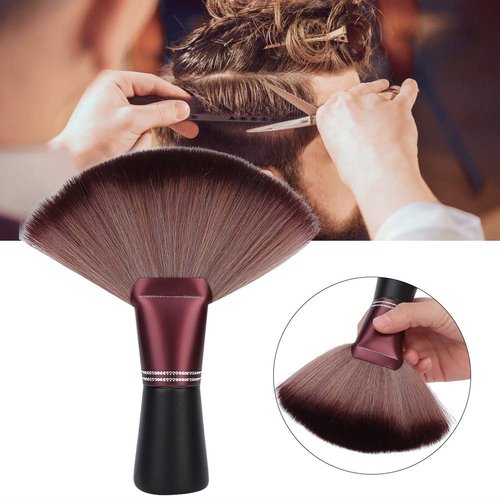 Neck Brush, Fan Shape Soft Hairdressing Hairdresser Neck Brush Hair Clippings Remove Brush Hair Cutting Broken Hair Sweep Brush Neck Sweep Tool Barber Brush Neck Cleansing Salon Accessory(hair brush)
