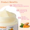 LJYBoBin Hydrating Turmeric Face Cream,Deep Cleansing Long Lasting Moisturizing Turmeric Facial Cream,Daily Non-sticky Face Moisturizer for Face & Body