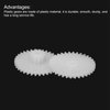MECCANIXITY 20Pcs Plastic Gears 34 Teeth Plastic Double Gears Model 34102BA Reduction Gear for RC Car Model DIY Robot,White Module 0.5