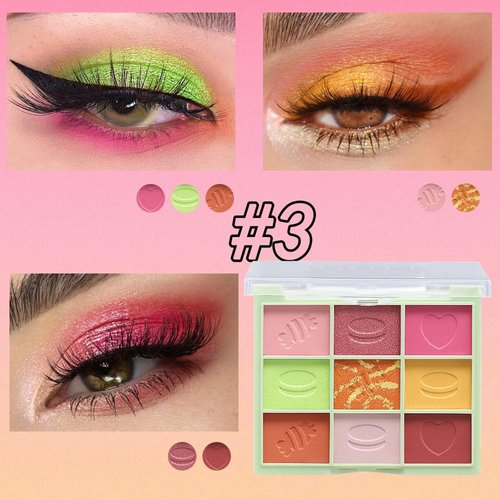 9Colors Glitter&Matte Eyeshadow Palette, Glitter Shimmer Sparkly Eye Shadow Palette Makeup, Warm Pastel Eyeshadows Palette Long Lasting Waterproof Naturing-Looking Women Girls Eye Shadow (3#)